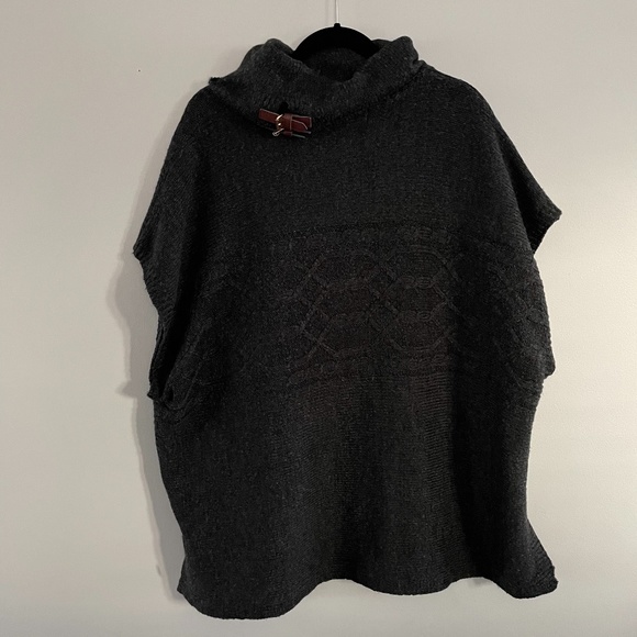 Dark Grey cape like sweater - Picture 1 of 5